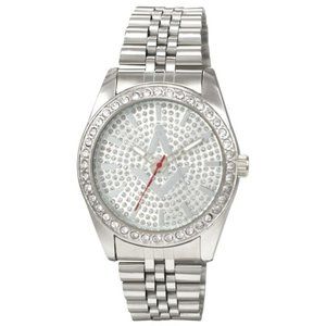 42mm Montres Carlo Men's Luxury Metal Band Stones Dress Silver Women Watch